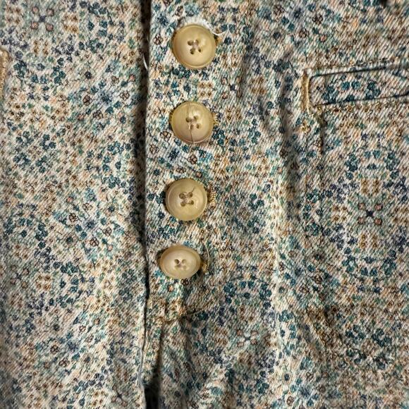 Anthropologie Pilcro Ultra High Rise Slim Utility Jeans Neutral Floral Size 27 - Picture 13 of 13